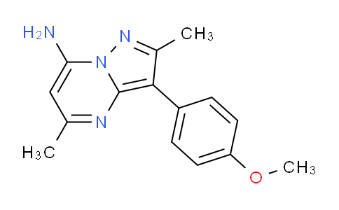 CAS No. 946686-69-7, 3-(4-Methoxyphenyl)-2,5-dimethylpyrazolo[1,5-a]pyrimidin-7-amine