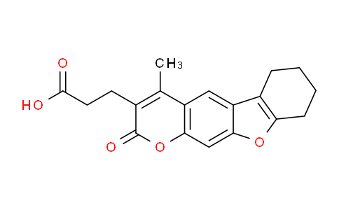CAS No. 777857-60-0, 3-(4-Methyl-2-oxo-6,7,8,9-tetrahydro-2H-benzofuro[3,2-g]chromen-3-yl)propanoic acid
