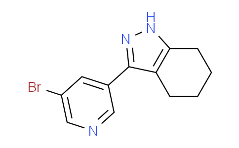 CAS No. 1707609-31-1, 3-(5-Bromopyridin-3-yl)-4,5,6,7-tetrahydro-1H-indazole