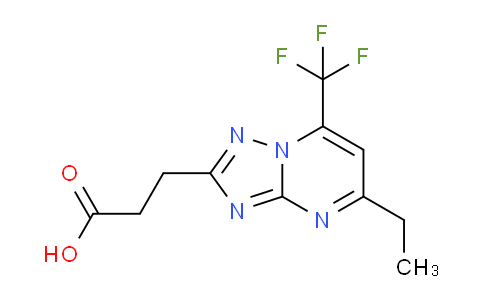 CAS No. 1076196-64-9, 3-(5-Ethyl-7-(trifluoromethyl)-[1,2,4]triazolo[1,5-a]pyrimidin-2-yl)propanoic acid