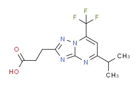 CAS No. 1119429-23-0, 3-(5-Isopropyl-7-(trifluoromethyl)-[1,2,4]triazolo[1,5-a]pyrimidin-2-yl)propanoic acid