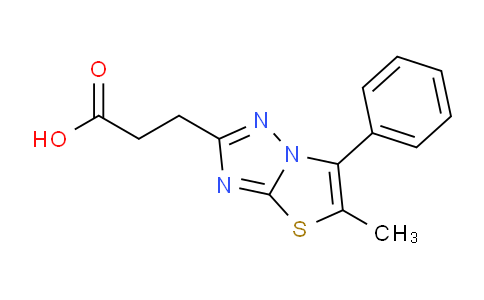 CAS No. 1437385-40-4, 3-(5-Methyl-6-phenylthiazolo[3,2-b][1,2,4]triazol-2-yl)propanoic acid
