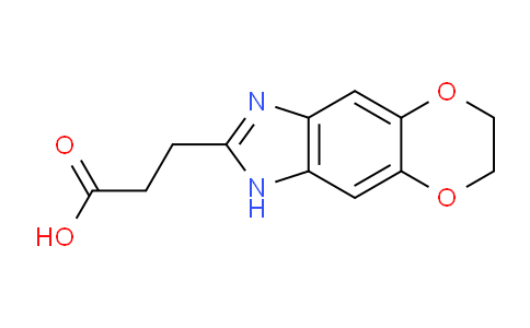 CAS No. 876717-89-4, 3-(6,7-Dihydro-1H-[1,4]dioxino[2',3':4,5]benzo[1,2-d]imidazol-2-yl)propanoic acid