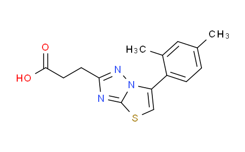 CAS No. 1437457-91-4, 3-(6-(2,4-Dimethylphenyl)thiazolo[3,2-b][1,2,4]triazol-2-yl)propanoic acid