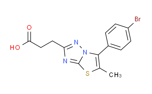 CAS No. 1437482-01-3, 3-(6-(4-Bromophenyl)-5-methylthiazolo[3,2-b][1,2,4]triazol-2-yl)propanoic acid