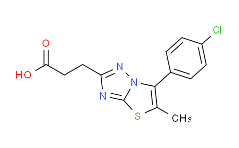 CAS No. 1437482-97-7, 3-(6-(4-Chlorophenyl)-5-methylthiazolo[3,2-b][1,2,4]triazol-2-yl)propanoic acid