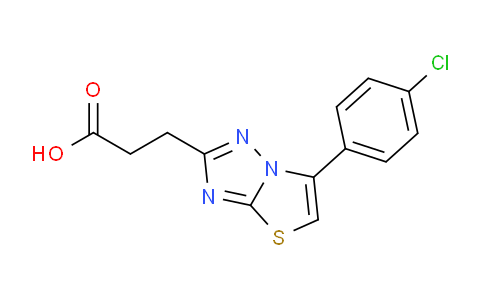 CAS No. 1437457-96-9, 3-(6-(4-Chlorophenyl)thiazolo[3,2-b][1,2,4]triazol-2-yl)propanoic acid