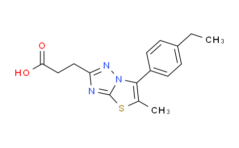CAS No. 1437435-77-2, 3-(6-(4-Ethylphenyl)-5-methylthiazolo[3,2-b][1,2,4]triazol-2-yl)propanoic acid