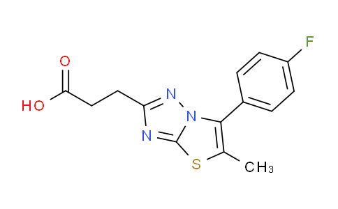CAS No. 1437480-45-9, 3-(6-(4-Fluorophenyl)-5-methylthiazolo[3,2-b][1,2,4]triazol-2-yl)propanoic acid
