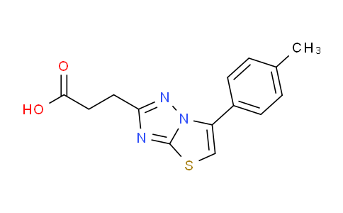 CAS No. 1437435-09-0, 3-(6-(p-Tolyl)thiazolo[3,2-b][1,2,4]triazol-2-yl)propanoic acid