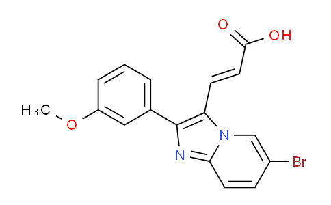 CAS No. 727652-49-5, 3-(6-Bromo-2-(3-methoxyphenyl)imidazo[1,2-a]pyridin-3-yl)acrylic acid