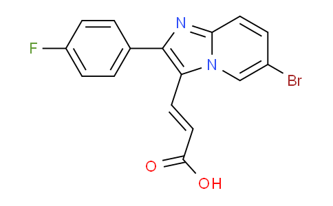 CAS No. 727652-42-8, 3-(6-Bromo-2-(4-fluorophenyl)imidazo[1,2-a]pyridin-3-yl)acrylic acid