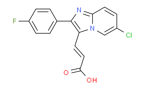 CAS No. 727977-30-2, 3-(6-Chloro-2-(4-fluorophenyl)imidazo[1,2-a]pyridin-3-yl)acrylic acid