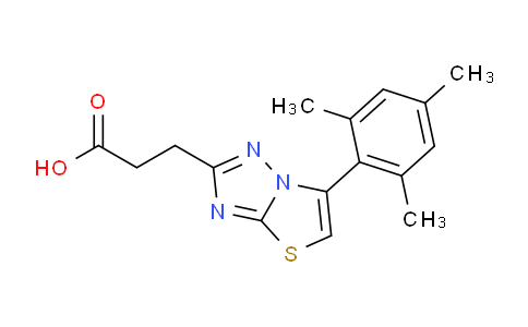 CAS No. 1437435-19-2, 3-(6-Mesitylthiazolo[3,2-b][1,2,4]triazol-2-yl)propanoic acid