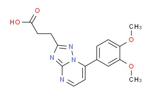 CAS No. 1018052-45-3, 3-(7-(3,4-Dimethoxyphenyl)-[1,2,4]triazolo[1,5-a]pyrimidin-2-yl)propanoic acid