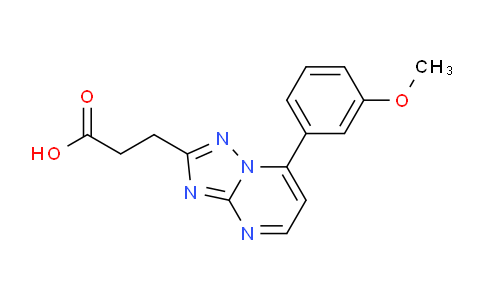 CAS No. 1119499-77-2, 3-(7-(3-Methoxyphenyl)-[1,2,4]triazolo[1,5-a]pyrimidin-2-yl)propanoic acid