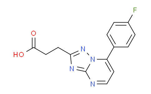 CAS No. 1018052-29-3, 3-(7-(4-Fluorophenyl)-[1,2,4]triazolo[1,5-a]pyrimidin-2-yl)propanoic acid