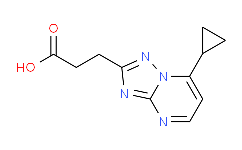 CAS No. 1018051-91-6, 3-(7-Cyclopropyl-[1,2,4]triazolo[1,5-a]pyrimidin-2-yl)propanoic acid