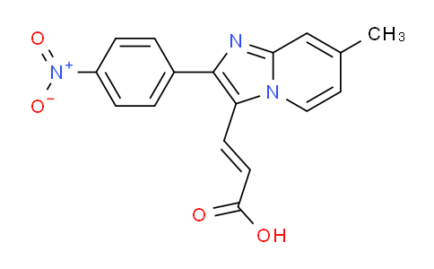 CAS No. 820245-80-5, 3-(7-Methyl-2-(4-nitrophenyl)imidazo[1,2-a]pyridin-3-yl)acrylic acid