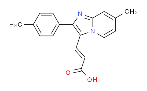 CAS No. 817172-51-3, 3-(7-Methyl-2-(p-tolyl)imidazo[1,2-a]pyridin-3-yl)acrylic acid