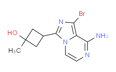 CAS No. 1447607-56-8, 3-(8-Amino-1-bromoimidazo[1,5-a]pyrazin-3-yl)-1-methylcyclobutanol