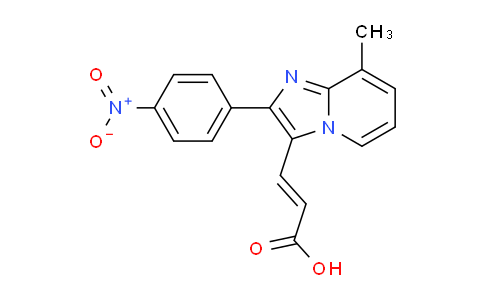 CAS No. 727652-35-9, 3-(8-Methyl-2-(4-nitrophenyl)imidazo[1,2-a]pyridin-3-yl)acrylic acid
