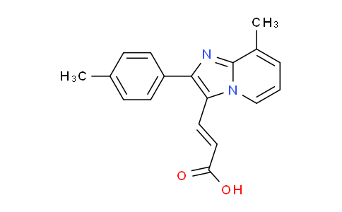 CAS No. 727652-39-3, 3-(8-Methyl-2-(p-tolyl)imidazo[1,2-a]pyridin-3-yl)acrylic acid