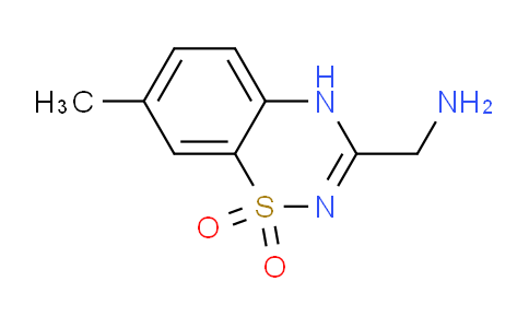 CAS No. 1956380-81-6, 3-(Aminomethyl)-7-methyl-4H-benzo[e][1,2,4]thiadiazine 1,1-dioxide