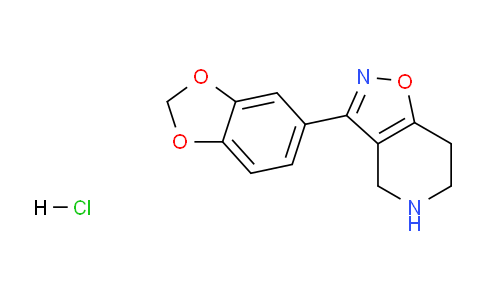 CAS No. 1185299-90-4, 3-(Benzo[d][1,3]dioxol-5-yl)-4,5,6,7-tetrahydroisoxazolo[4,5-c]pyridine hydrochloride