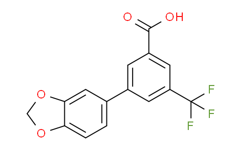CAS No. 1261931-67-2, 3-(Benzo[d][1,3]dioxol-5-yl)-5-(trifluoromethyl)benzoic acid