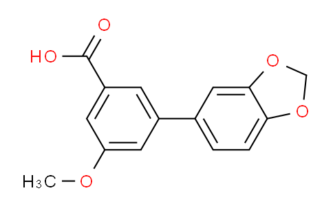 CAS No. 1261960-47-7, 3-(Benzo[d][1,3]dioxol-5-yl)-5-methoxybenzoic acid