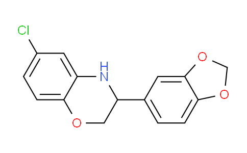 CAS No. 1710834-03-9, 3-(Benzo[d][1,3]dioxol-5-yl)-6-chloro-3,4-dihydro-2H-benzo[b][1,4]oxazine