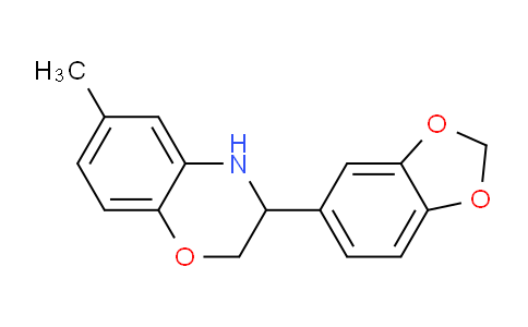 CAS No. 1707668-14-1, 3-(Benzo[d][1,3]dioxol-5-yl)-6-methyl-3,4-dihydro-2H-benzo[b][1,4]oxazine