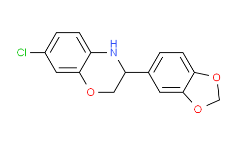 CAS No. 1713174-08-3, 3-(Benzo[d][1,3]dioxol-5-yl)-7-chloro-3,4-dihydro-2H-benzo[b][1,4]oxazine