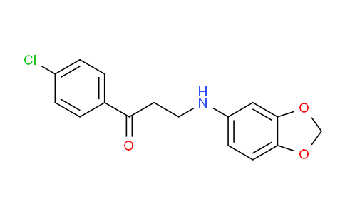 CAS No. 477333-87-2, 3-(Benzo[d][1,3]dioxol-5-ylamino)-1-(4-chlorophenyl)propan-1-one