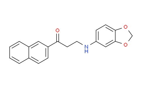 CAS No. 477333-91-8, 3-(Benzo[d][1,3]dioxol-5-ylamino)-1-(naphthalen-2-yl)propan-1-one