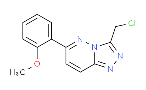 CAS No. 1707394-34-0, 3-(Chloromethyl)-6-(2-methoxyphenyl)-[1,2,4]triazolo[4,3-b]pyridazine