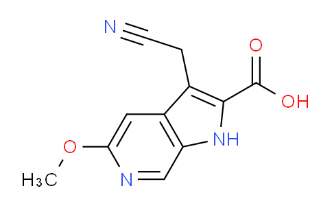 CAS No. 22772-37-8, 3-(Cyanomethyl)-5-methoxy-1H-pyrrolo[2,3-c]pyridine-2-carboxylic acid