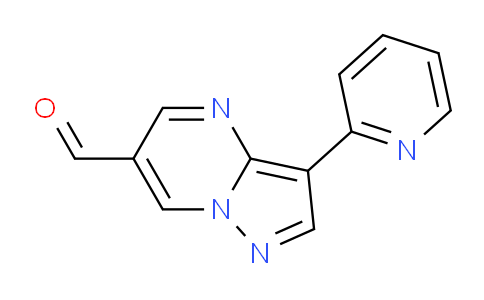 CAS No. 1035818-92-8, 3-(Pyridin-2-yl)pyrazolo[1,5-a]pyrimidine-6-carbaldehyde