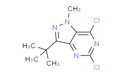 CAS No. 1956376-49-0, 3-(tert-Butyl)-5,7-dichloro-1-methyl-1H-pyrazolo[4,3-d]pyrimidine