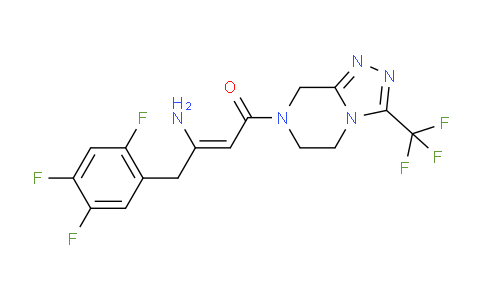 CAS No. 847445-81-2, 3-Amino-1-(3-(trifluoromethyl)-5,6-dihydro-[1,2,4]triazolo[4,3-a]pyrazin-7(8H)-yl)-4-(2,4,5-trifluorophenyl)but-2-en-1-one