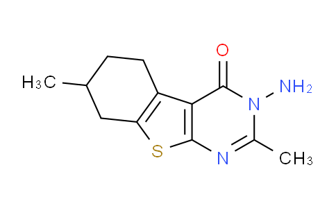 CAS No. 120354-21-4, 3-Amino-2,7-dimethyl-5,6,7,8-tetrahydrobenzo[4,5]thieno[2,3-d]pyrimidin-4(3H)-one