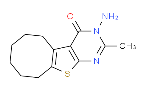 CAS No. 932929-14-1, 3-Amino-2-methyl-5,6,7,8,9,10-hexahydrocycloocta[4,5]thieno[2,3-d]pyrimidin-4(3H)-one