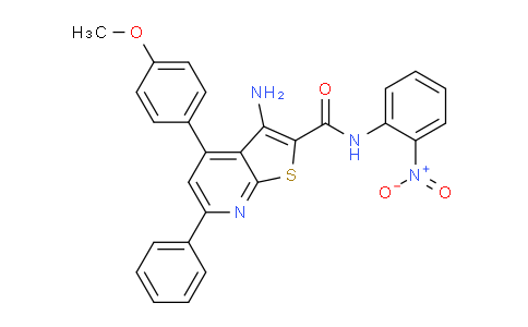 DY674295 | 332053-72-2 | 3-Amino-4-(4-methoxyphenyl)-N-(2-nitrophenyl)-6-phenylthieno[2,3-b]pyridine-2-carboxamide