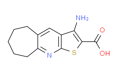 CAS No. 401648-41-7, 3-Amino-6,7,8,9-tetrahydro-5H-cyclohepta[b]thieno[3,2-e]pyridine-2-carboxylic acid