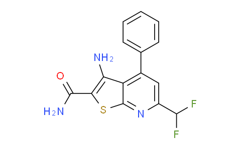 DY674323 | 828277-46-9 | 3-Amino-6-(difluoromethyl)-4-phenylthieno[2,3-b]pyridine-2-carboxamide