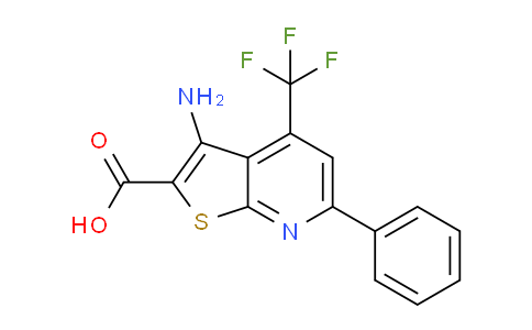 CAS No. 104960-56-7, 3-Amino-6-phenyl-4-(trifluoromethyl)thieno[2,3-b]pyridine-2-carboxylic acid