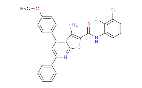 CAS No. 332376-52-0, 3-Amino-N-(2,3-dichlorophenyl)-4-(4-methoxyphenyl)-6-phenylthieno[2,3-b]pyridine-2-carboxamide