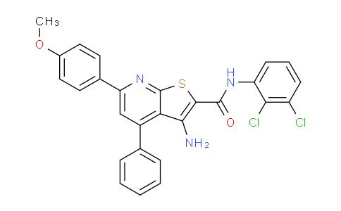 CAS No. 332376-21-3, 3-Amino-N-(2,3-dichlorophenyl)-6-(4-methoxyphenyl)-4-phenylthieno[2,3-b]pyridine-2-carboxamide