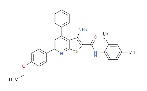 CAS No. 332375-99-2, 3-Amino-N-(2,4-dimethylphenyl)-6-(4-ethoxyphenyl)-4-phenylthieno[2,3-b]pyridine-2-carboxamide